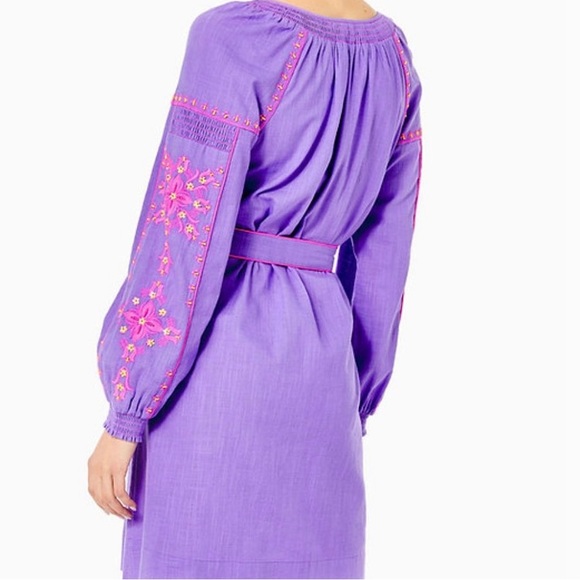 NWT Lilly Pulitzer Cammie Embroidered Dress Sz 10 - Picture 7 of 8